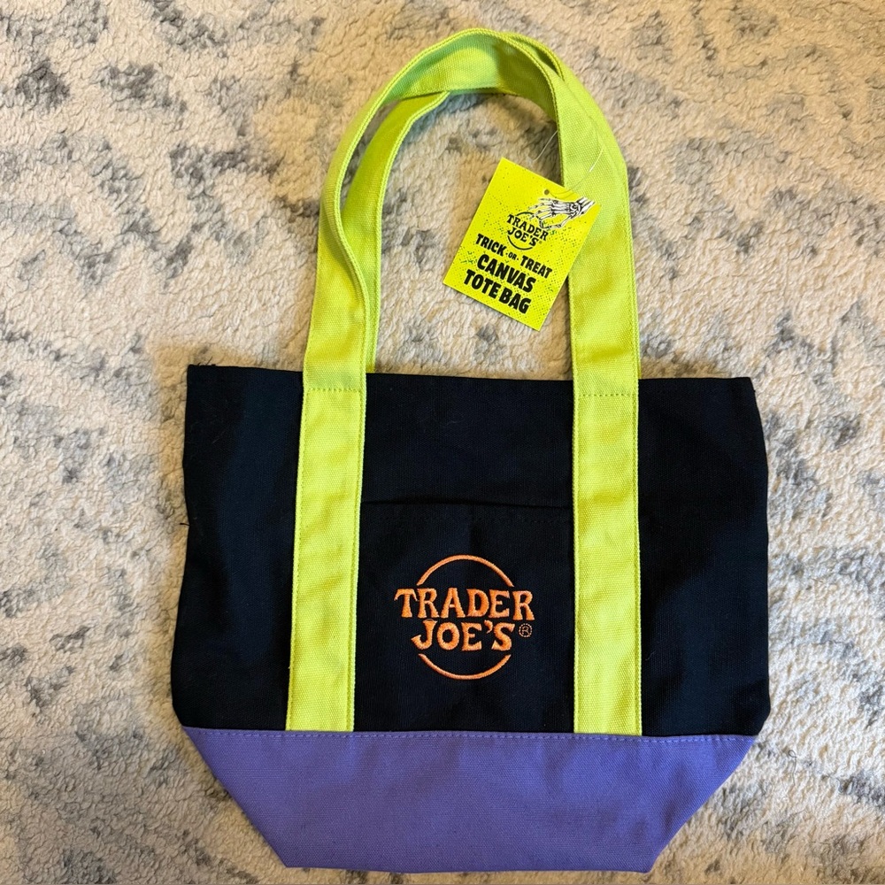 Trader Joe’s Trick or Treat Halloween Mini Canvas Tote Bag